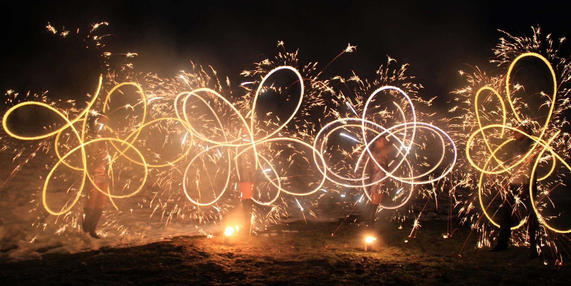 fire LED drone show