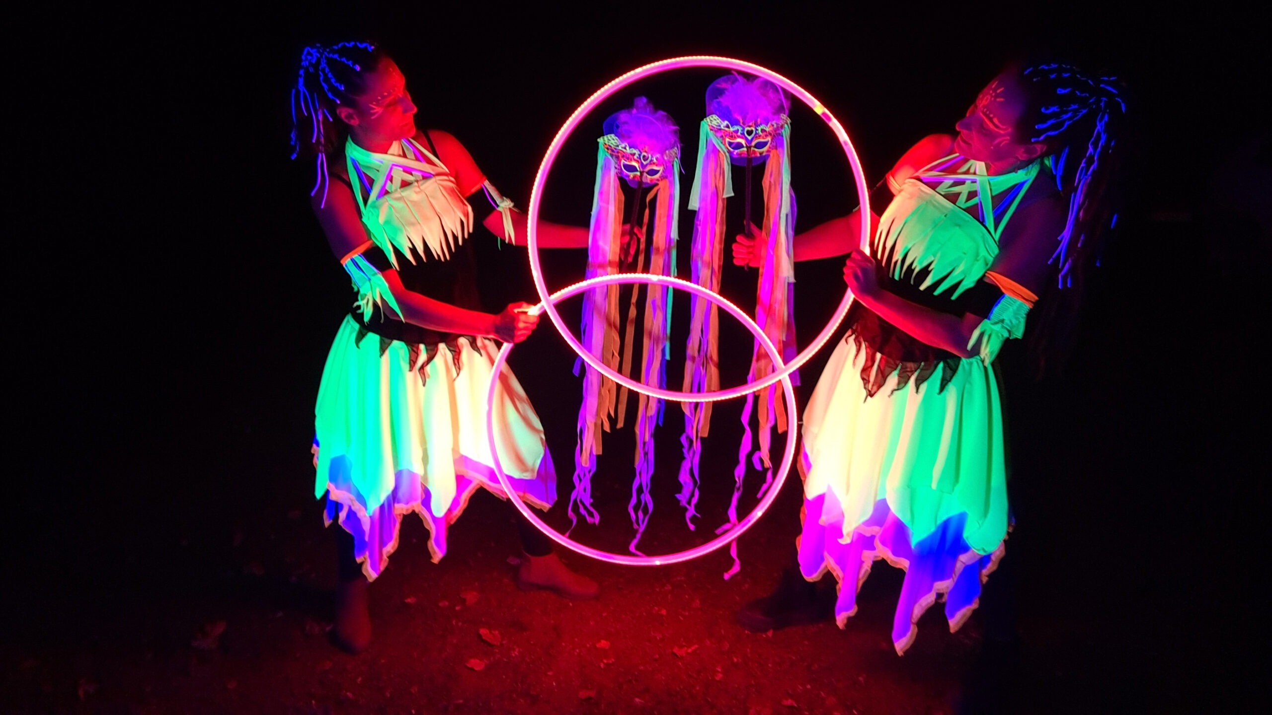 fire LED drone show