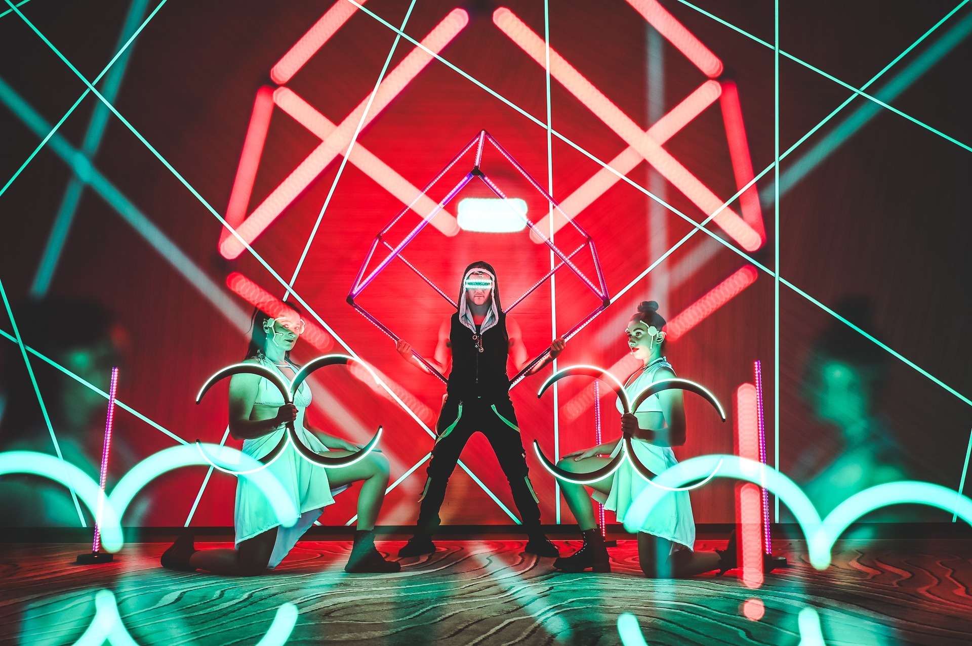 uv led show svetelna show lightshow